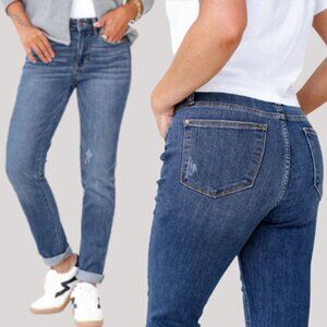 Judy Blue Jeans Size 15/32 High Rise Dark Blue Wash Relaxed Fit Stretch Denim